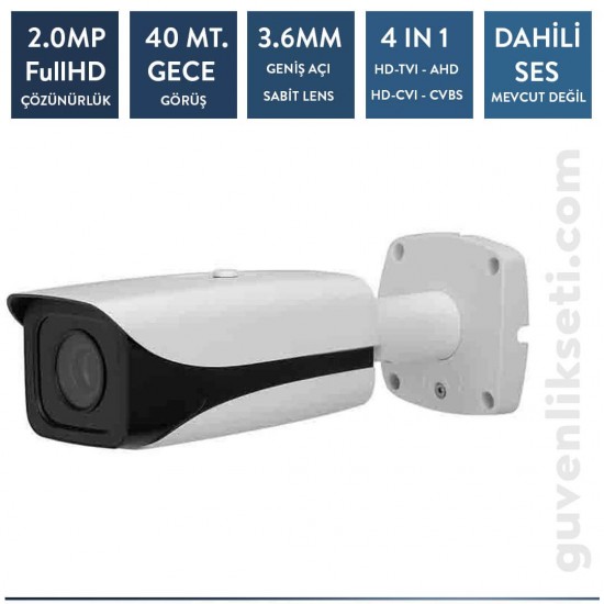 Techvision TC-10236H 2mp Metal Bullet Kamera (40mt Ir)